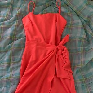 Orange Wrap Dress